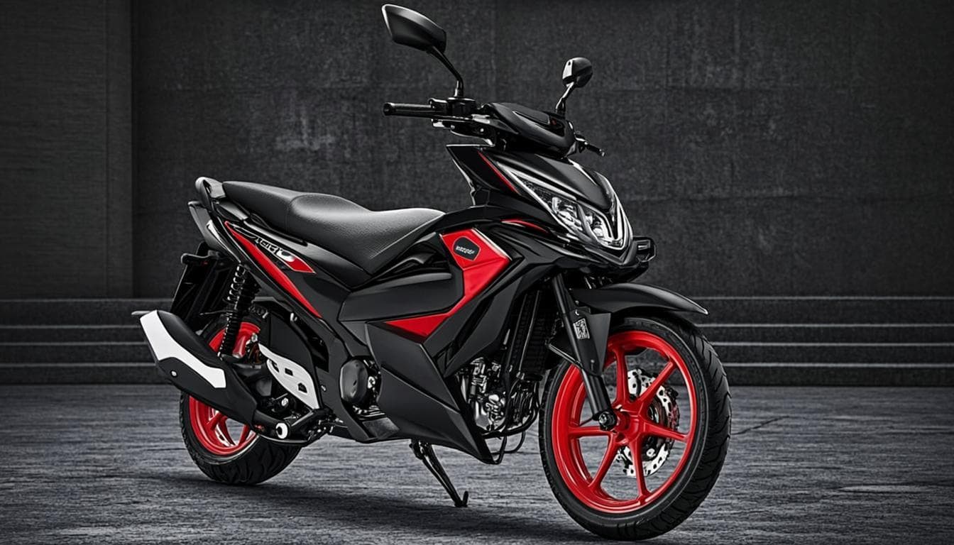 Red scooter shown in the Salo 125 product website